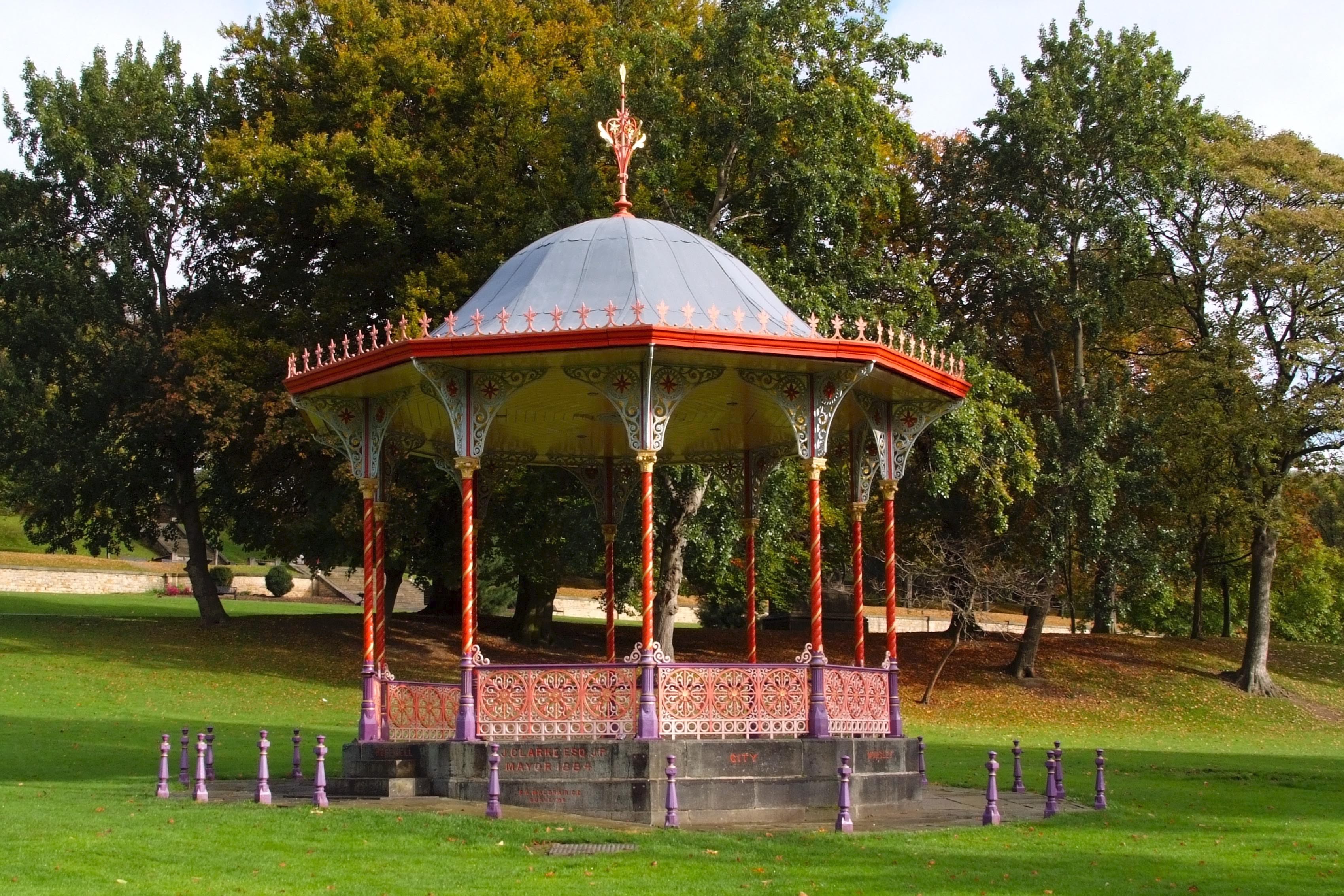 the victorian bandstand in the arbouretum