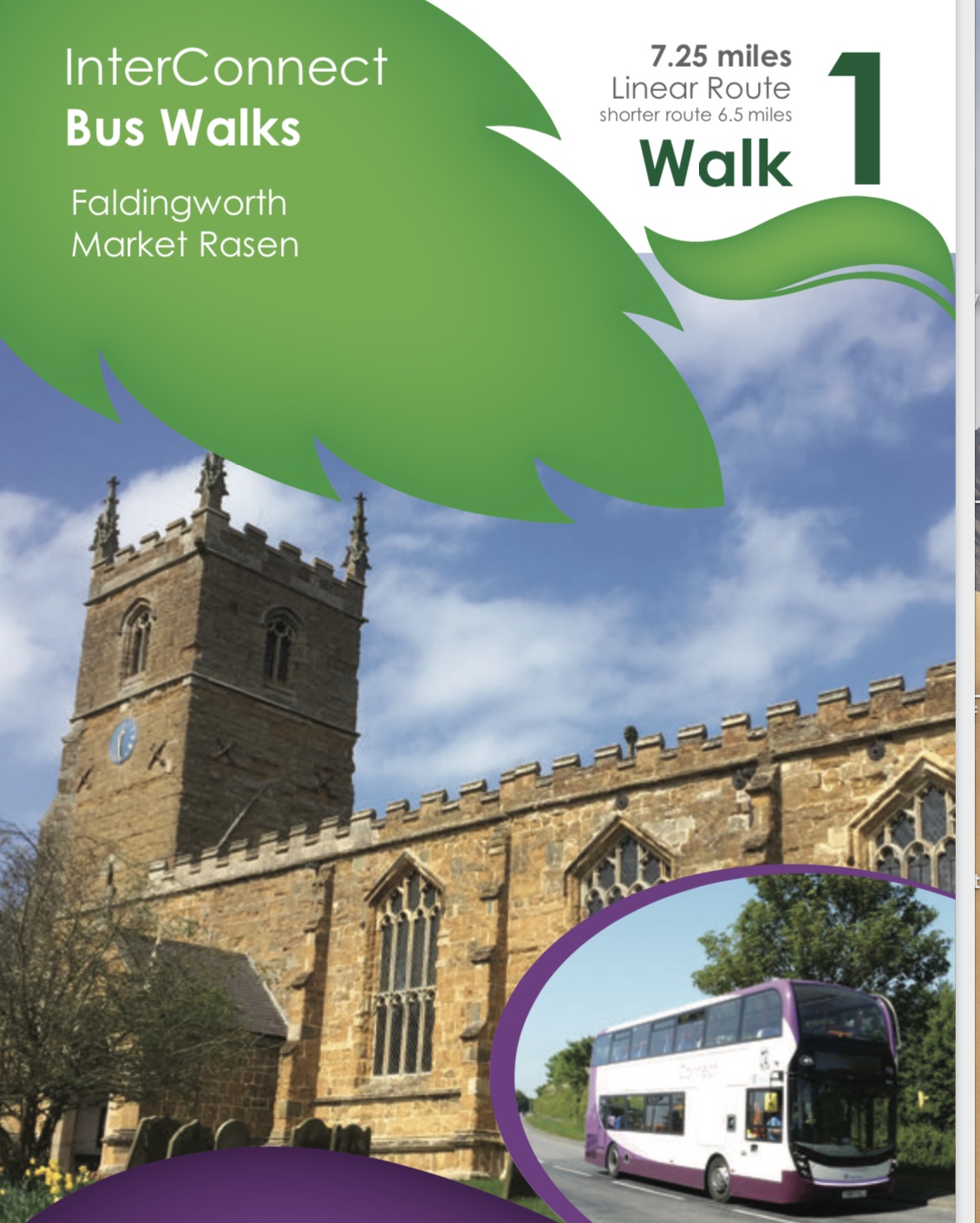 cover of bus walk number 1 market rasen to faldingworth